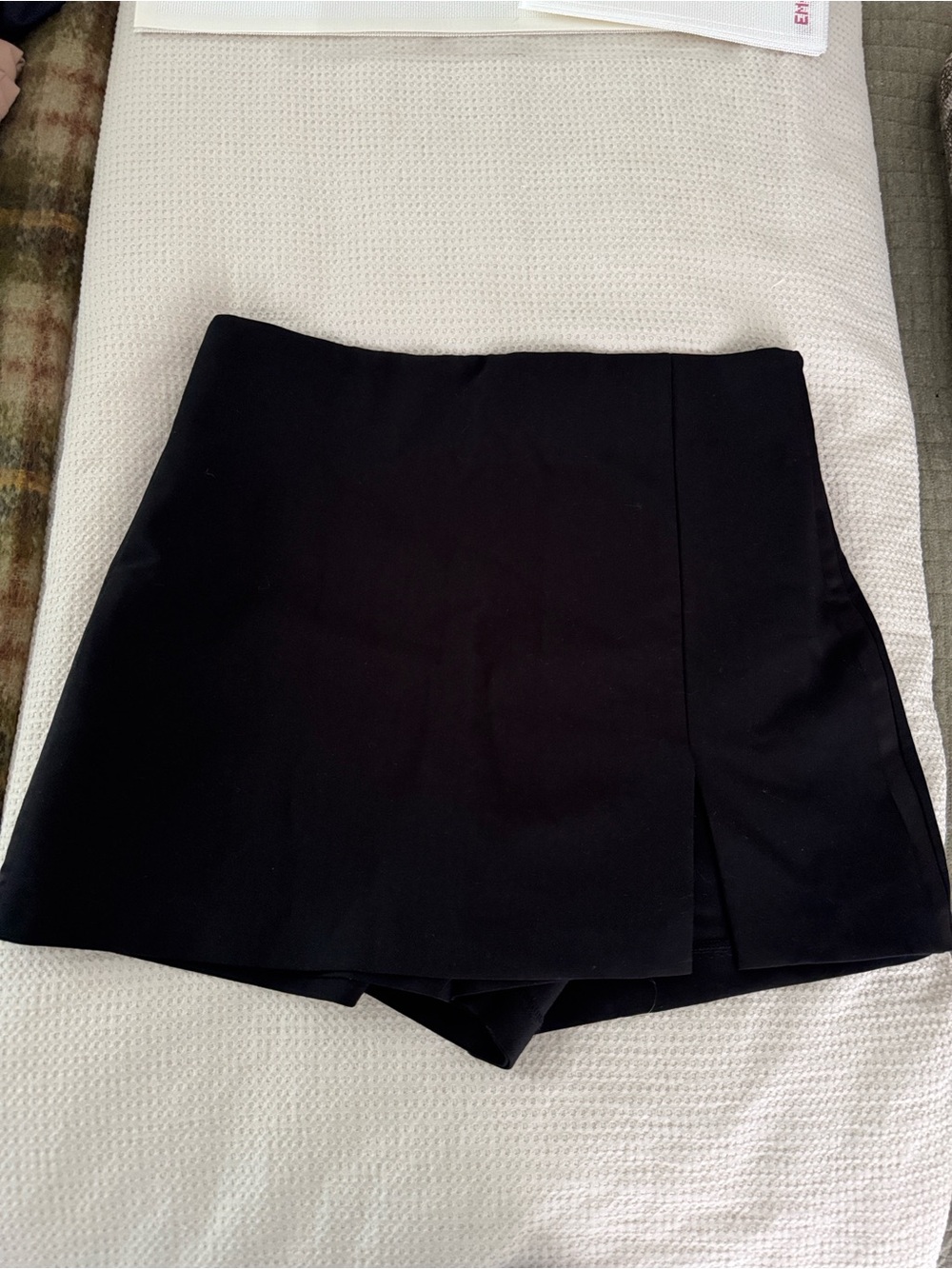 Zara Black Skort with Front Overlap